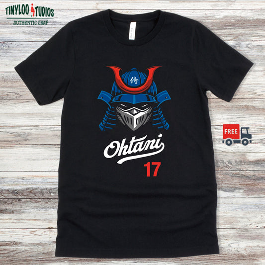Ohtani Samurai Dodgers Tee, Boys in blue, Father's Day, Gift for dad, Gift for boyfriend, Gift for Dodger Fan, sports fan, Dodger tshirt