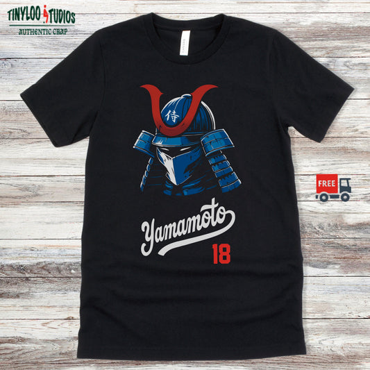 Yoshinobu Yamamoto Samurai Dodgers Tee, Los Angeles Japanese pitcher, Father's Day, Gift for dad, Gift for boyfriend, Gift for sports Fan